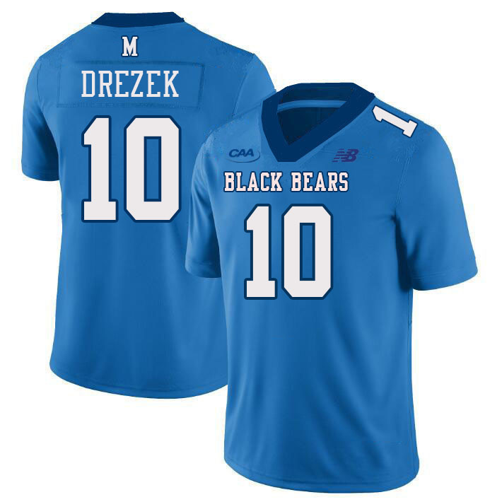 Maine Black Bears #10 Caden Drezek College Football Jerseys,Uniforms-Light Blue